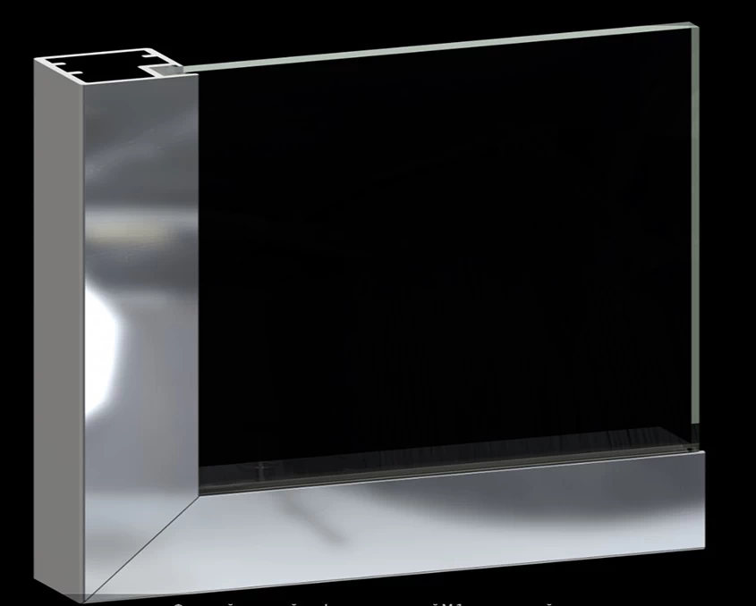 Профіль алюмінієвий Вибір рамковий М1 L=5950мм  Хром (дзеркало) - 2