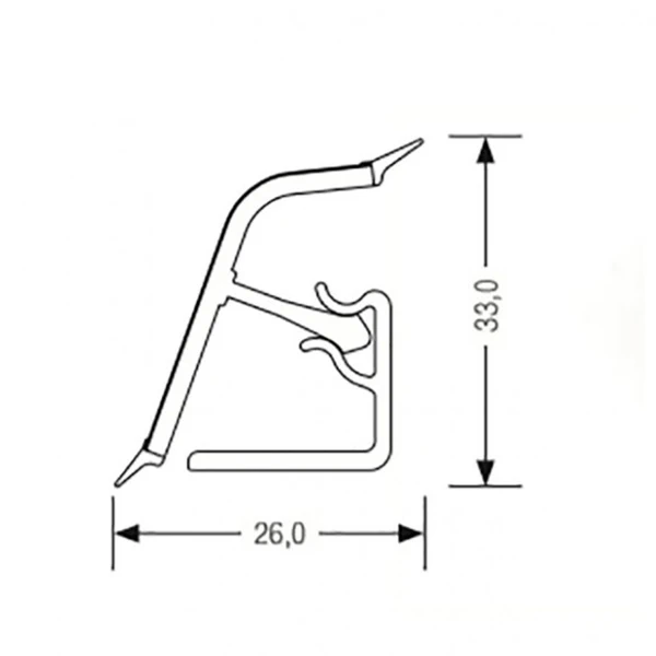 Плінтус кухонний LuxeForm 118 4200 мм U01 Бежевий глянець 92107 - 2