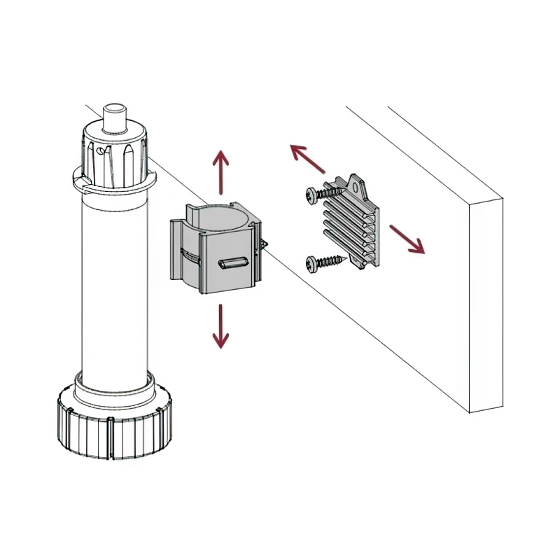 Кліпса Scilm до меблевої ніжки для алюмінієвого та пластикового цоколя - 2