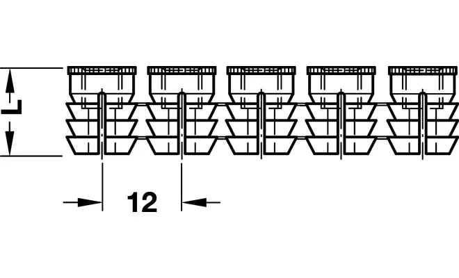 Муфта  Hafele  поліамідна М6/10,3х13 мм - 2