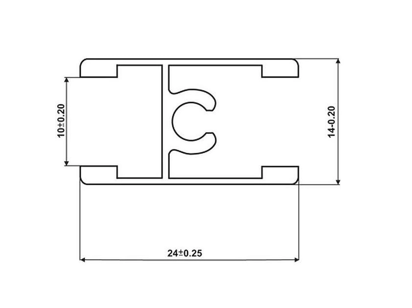 Профіль з'єднувальний під гвинт до розсувної системи Rolla 5,1м  Дуб венге глянець акц.ціна - 2