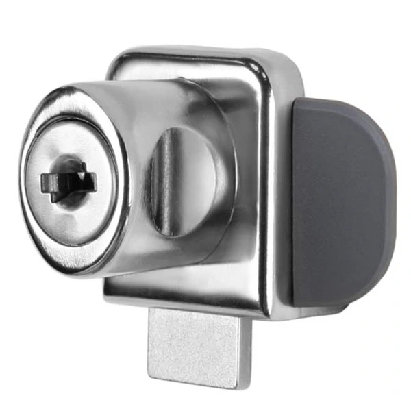 Замок DC KL-409 для скла подвійний Хром