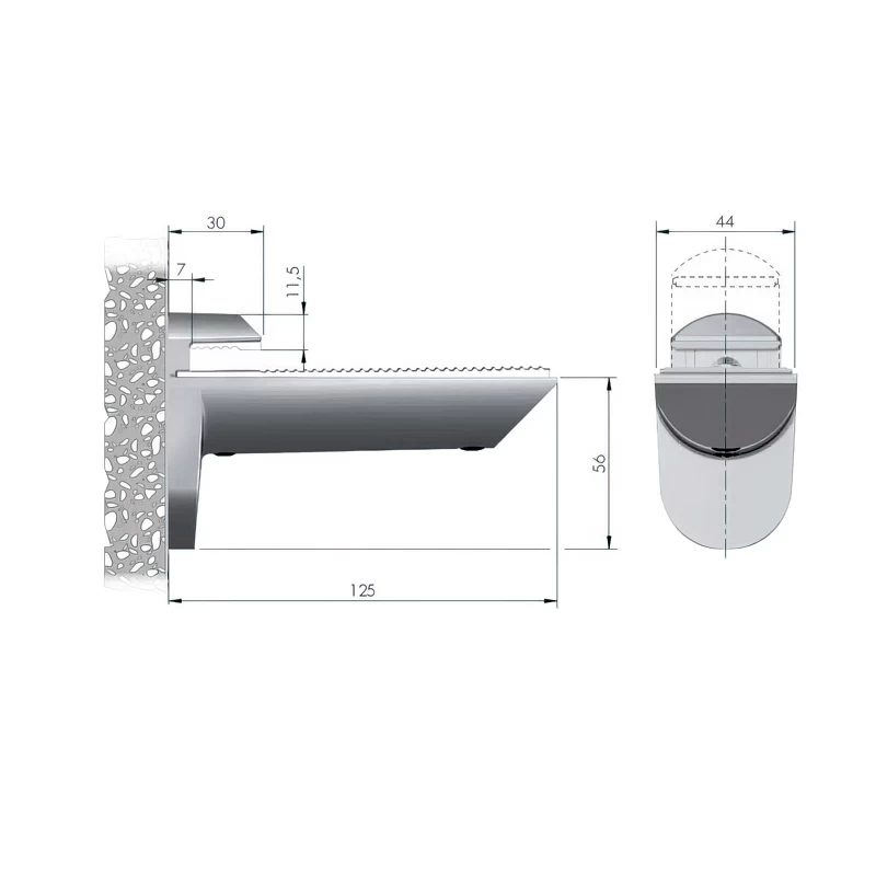 Полицетримач Italiana Ferramenta Kaiman під товщину 7-41мм Бронза - 2