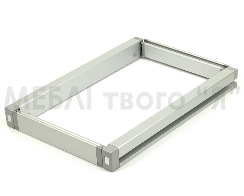 Рамка з регулюванням кулькова повного висуву з дотягом Vibo Elite AT97/110SMAL Сіра