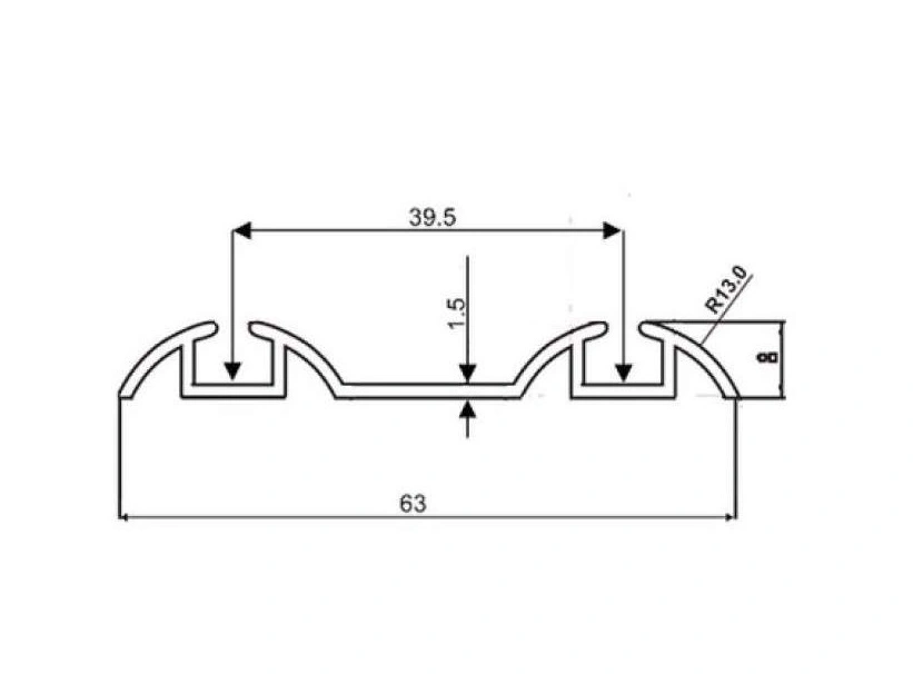 Напрямна нижня до розсувної системи Rolla  5,1м Золото світле - 2