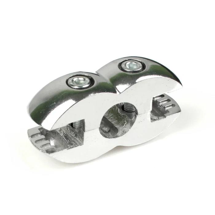 Тримач вертикальний для скла, ДСП DC D-25 мм R -7A  Хром