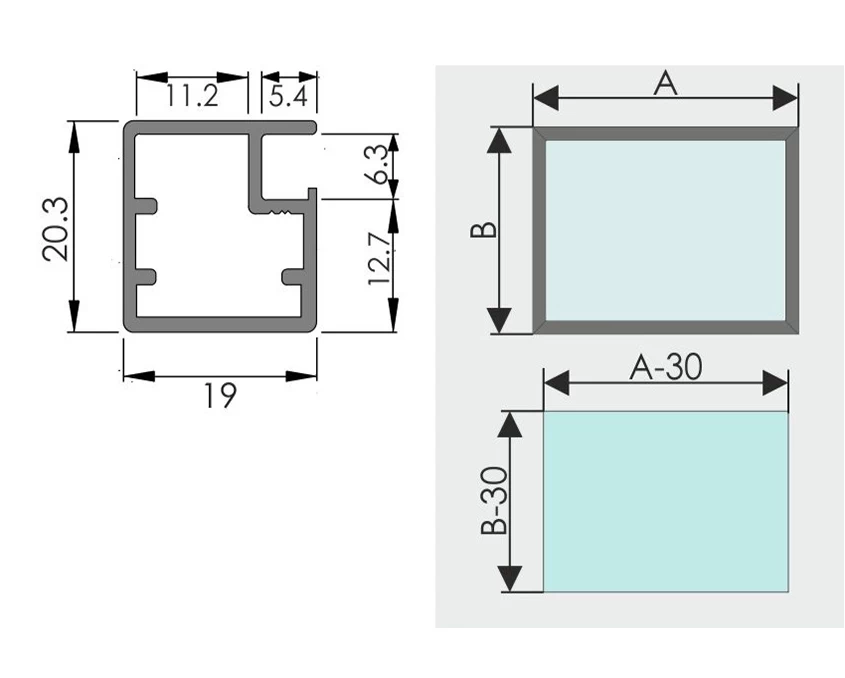 Профіль алюмінієвий Вибір рамковий М1N L=5950мм Коньяк - 2