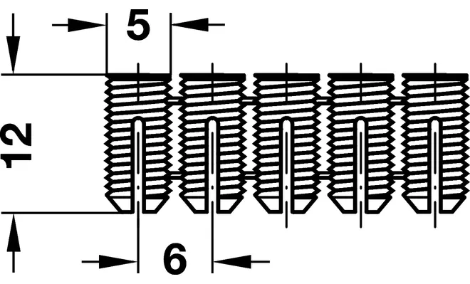 Муфта Hafele  для запресовки D5х12 мм - 2