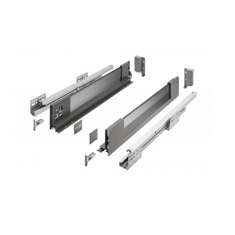 Висувна система GTV AXIS PRO l-450 мм низький H-84 зі скляними боковинами Графіт