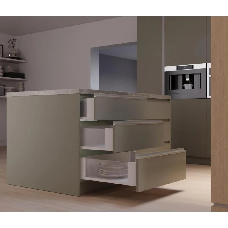 Висувна система GTV AXIS PRO l-450 мм низький H-84 зі скляними боковинами Графіт - 2