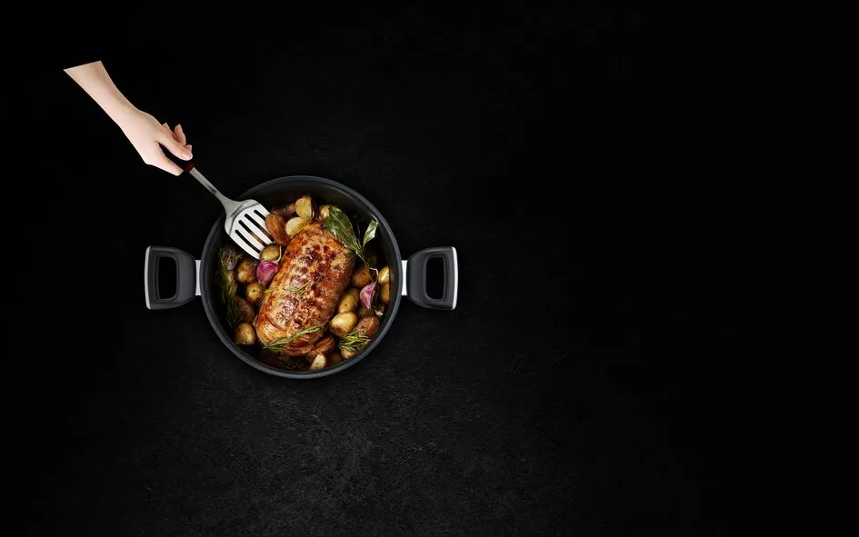 Каструля з кришкою Tefal Unlimited, 24см, 5.3л, алюміній, бакеліт, скло, чорний - 2