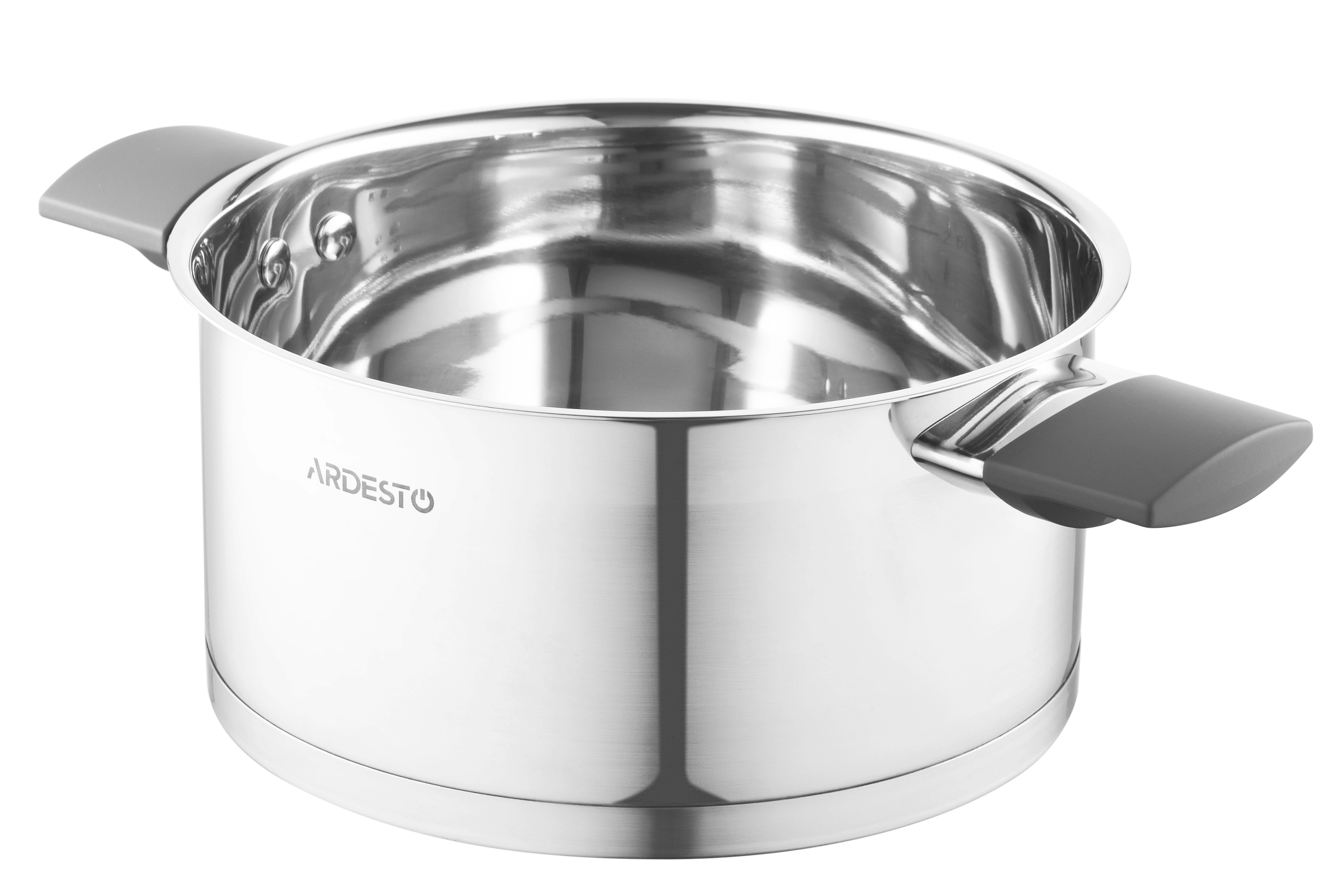 Каструля зі скляною кришкою Ardesto Gemini Trento, 3л, нержавіюча сталь, бакеліт - 2