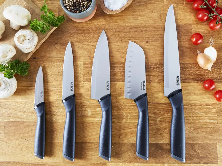 Набір ножів Tefal Essential, 3шт, нержавіюча сталь, пластик, чорний - 2