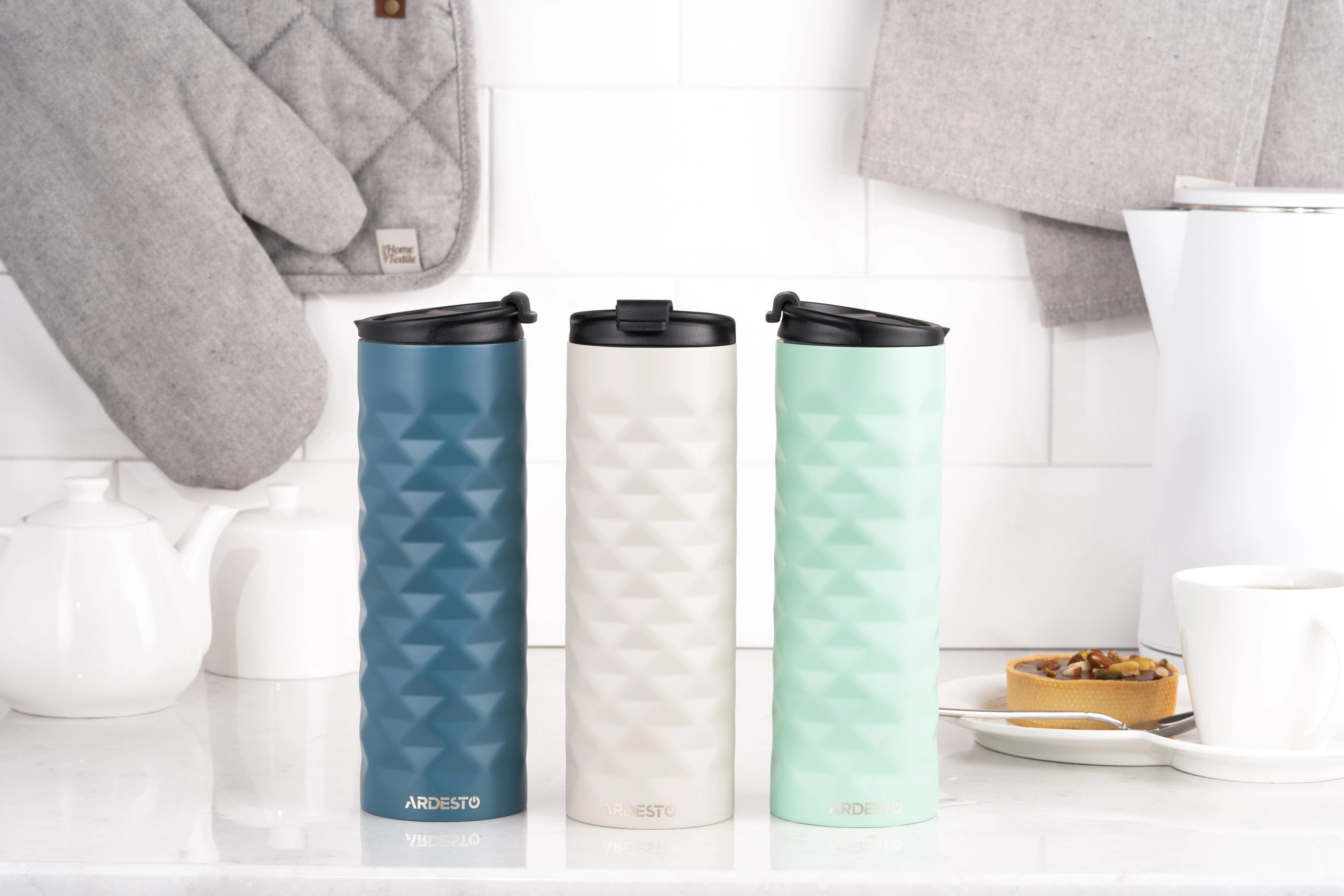 Термочашка Ardesto Bright City, 400мл, нержавіюча сталь, зелений - 2