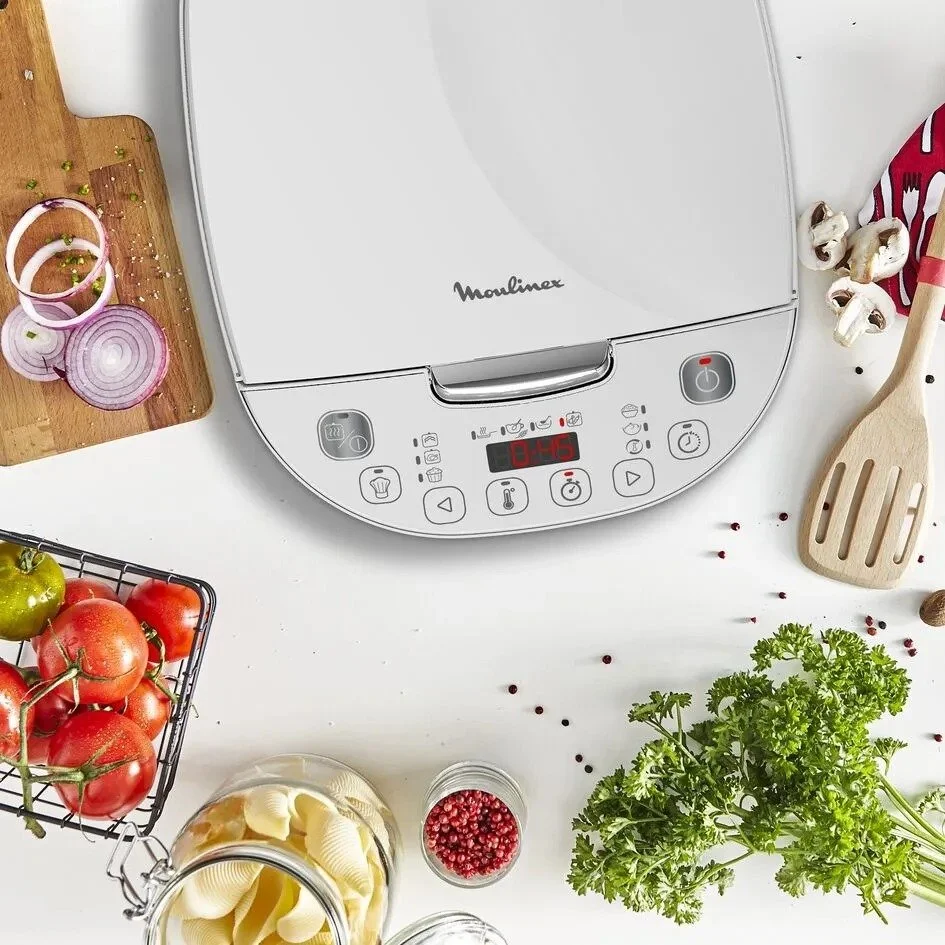 Мультиварка Moulinex SimplyCook Plus, 750Вт, чаша-4л, електронне керув., метал/пластик, білий - 2