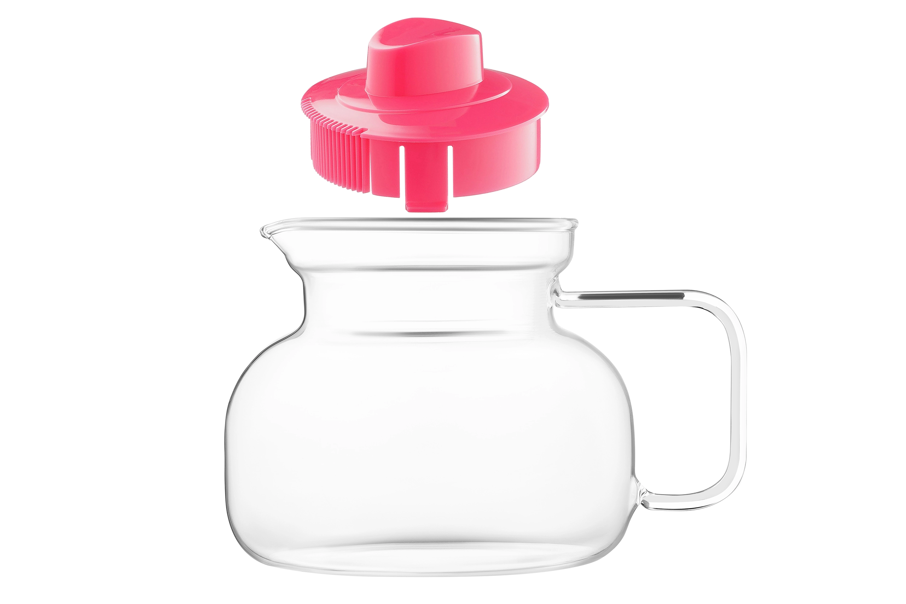 Заварник Termisil Maja, 1000мл, боросилікатне скло, пластик, малиновий, прозорий - 2