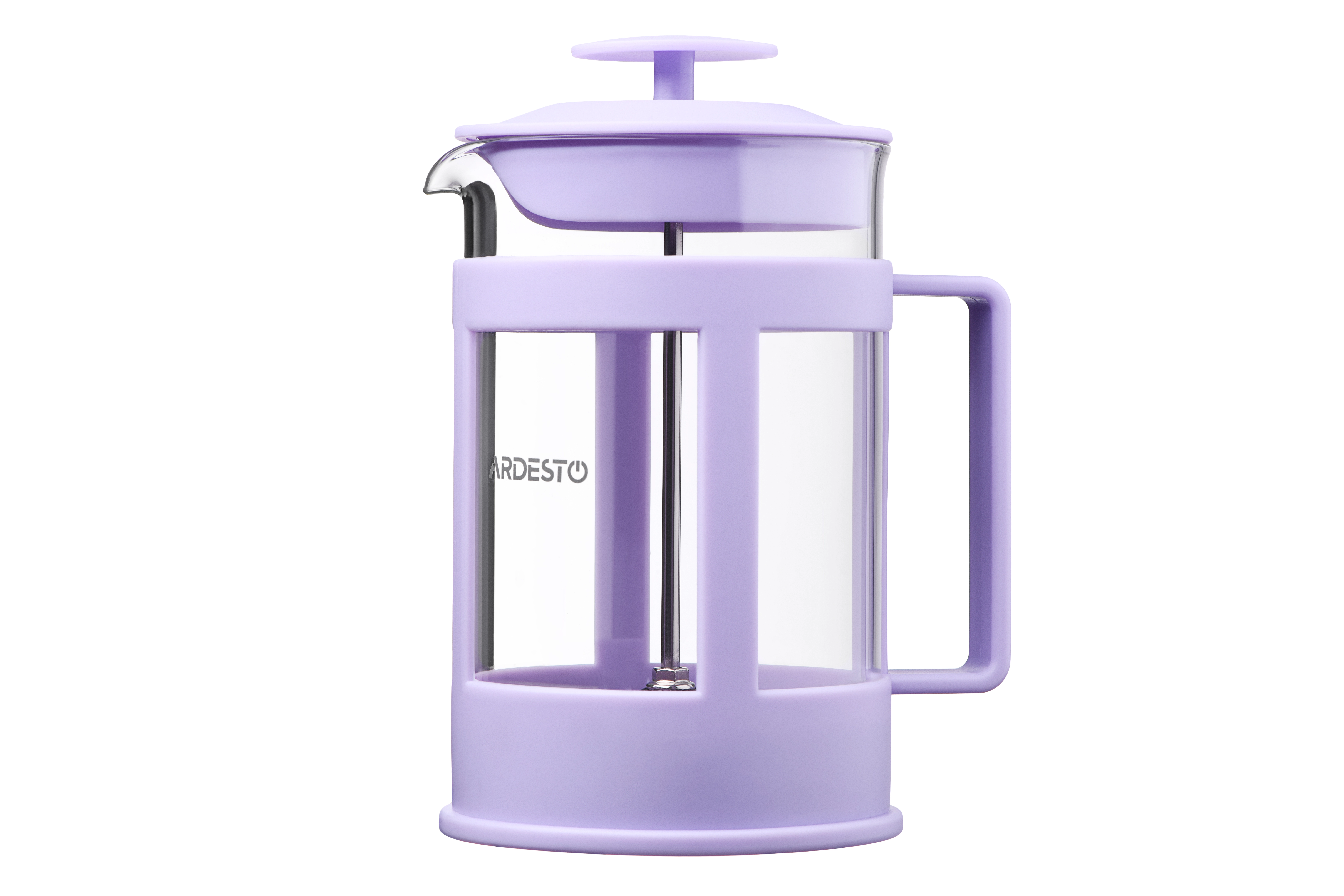 Френч-прес Ardesto Fresh, 800мл, боросилікатне скло, пластик, прозорий, ліловий