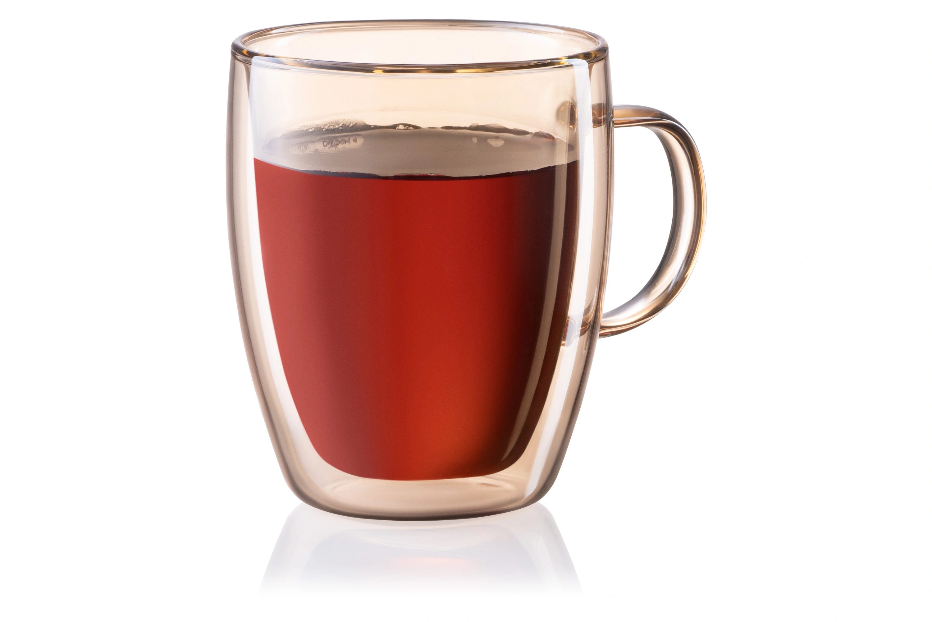 Набір чашок з ручками і подвійними стінками Ardesto Golden Moon, 270мл, 2шт, боросилікатне скло, зол