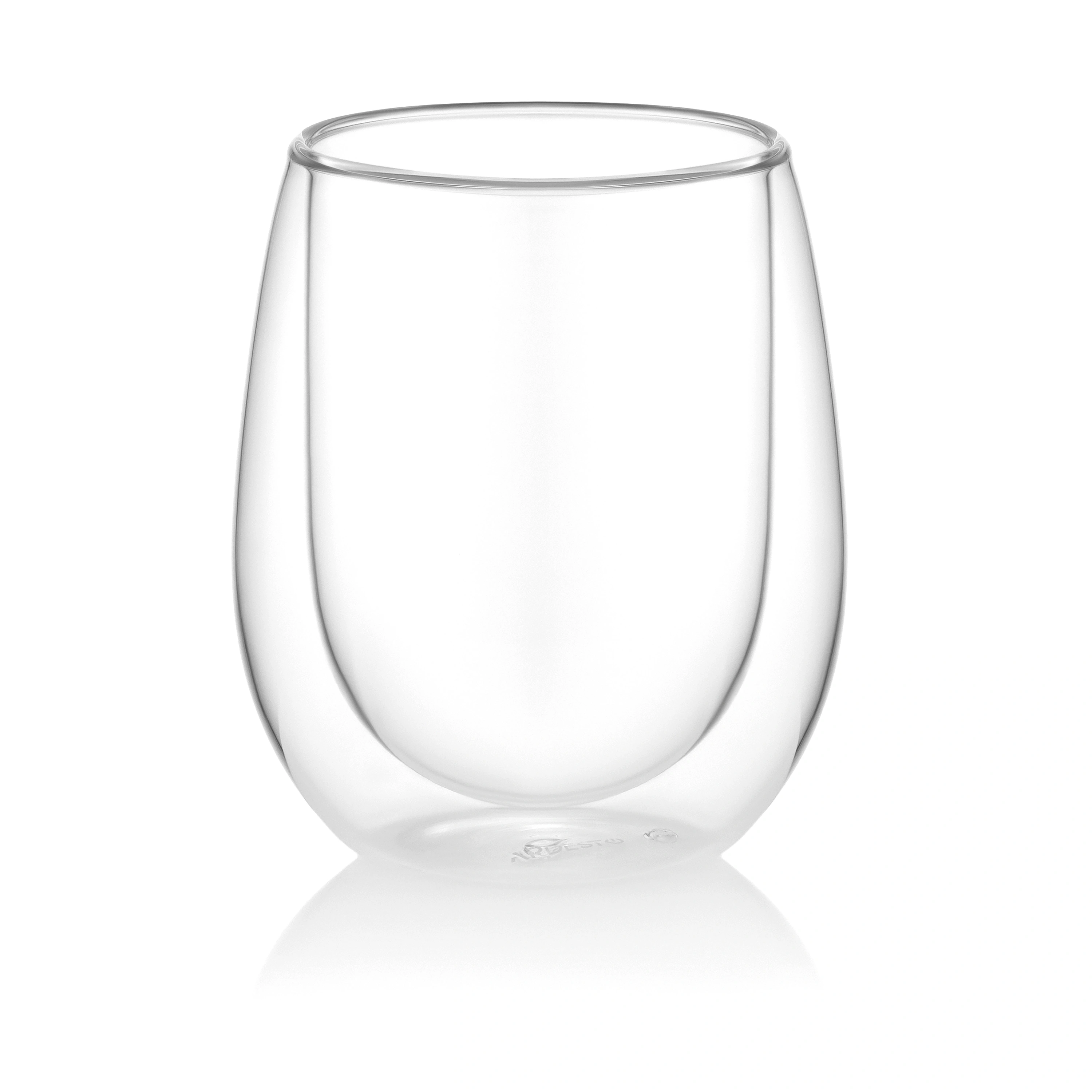 Набір чашок з подвійними стінками Ardesto, 350мл, 2шт, боросилікатне скло, прозорий