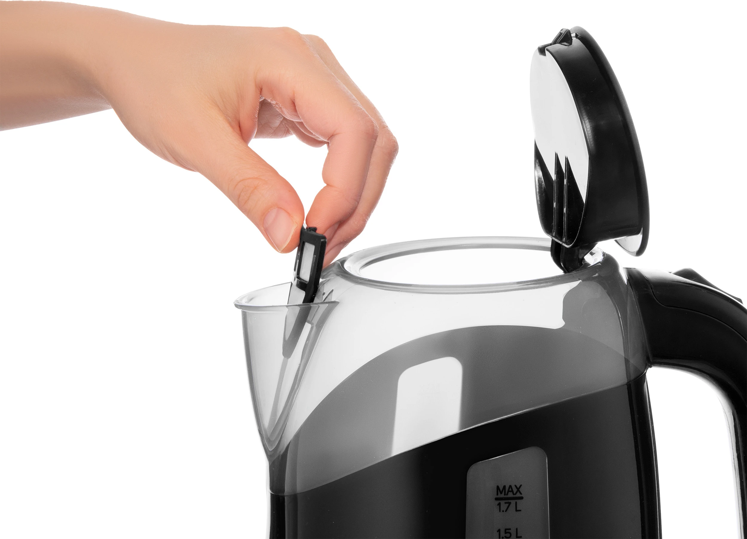 Електрочайник Sencor 1.7л, Strix, пластик, чорний - 2