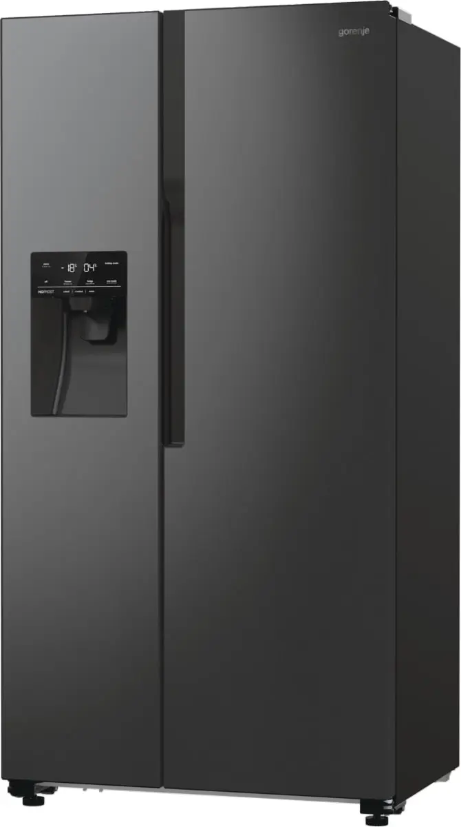 Холодильник SBS Gorenje, 179х70х92см, 2 двері, 376(190)л, А++, NF+, Інв., Зона св-ті, диспенсер, ген - 2