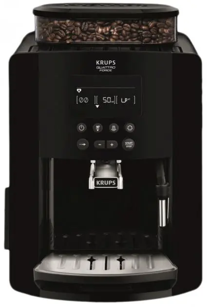 Кавомашина Krups Arabica 1.7л, зерно, ручний капучинатор, LED - дисплей, авторецептів - 3, свій реце