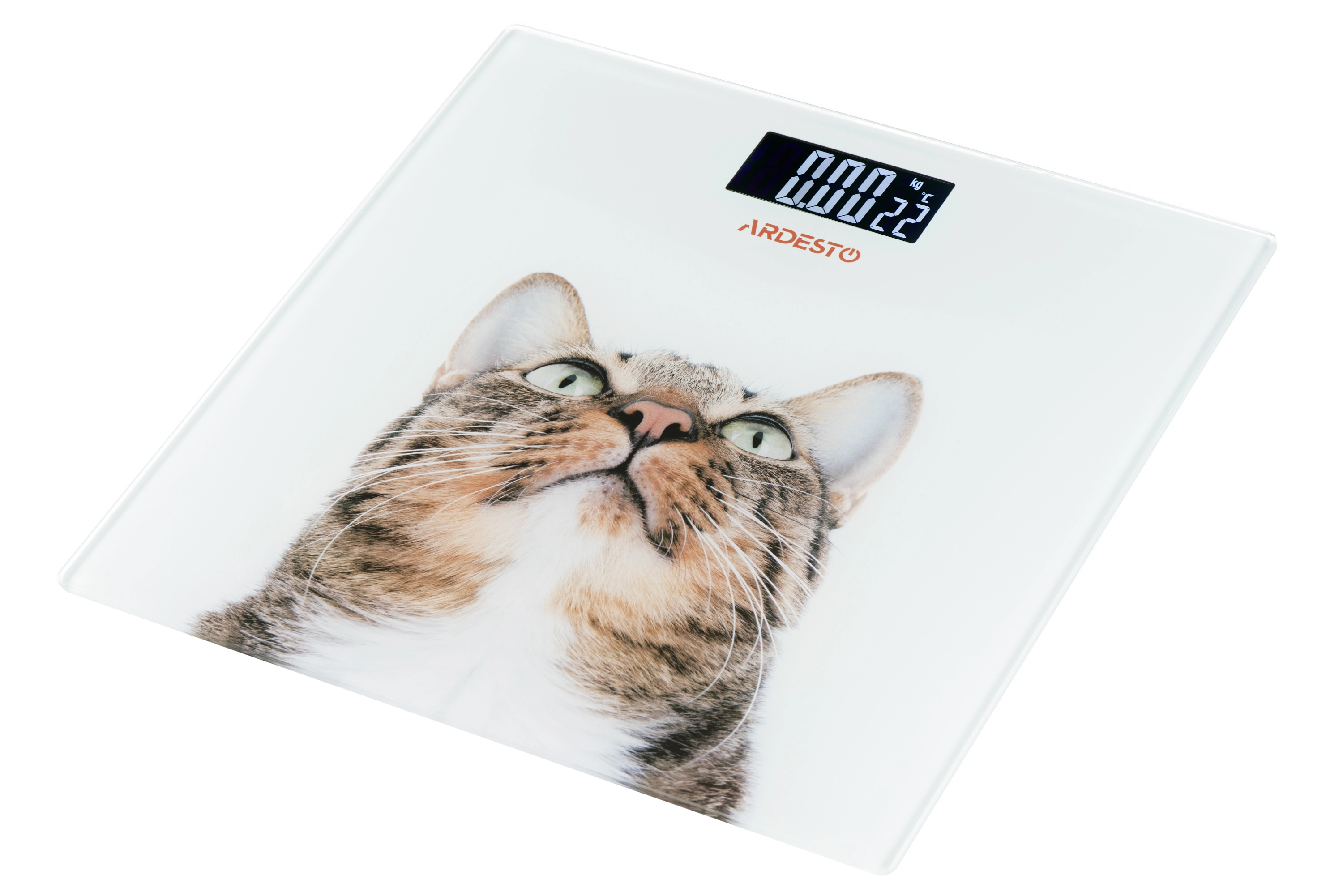 Ваги Ardesto підлогові Cat, 150кг, AAAx2 в комплекті, скло, багатокольорові - 2