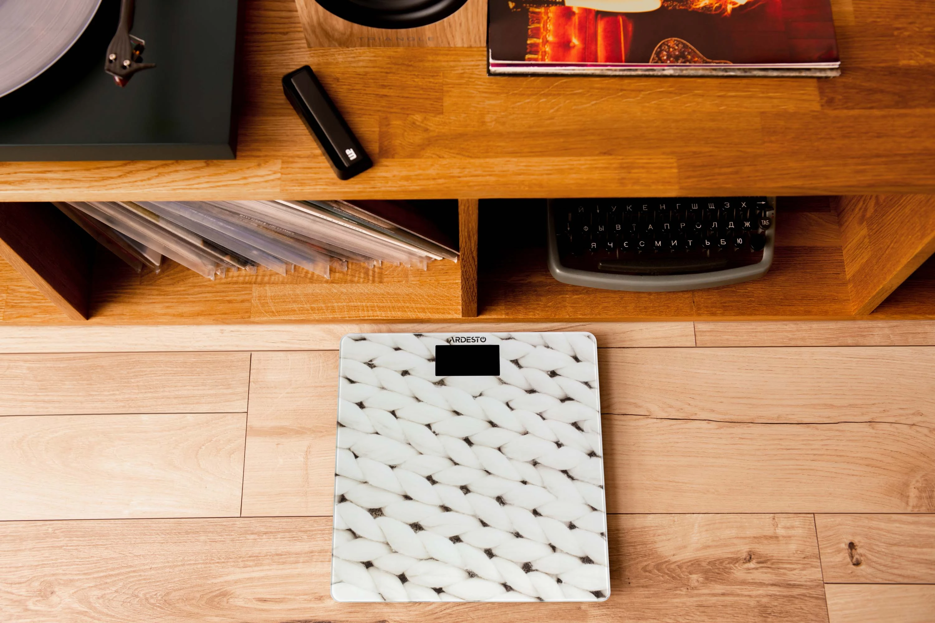 Ваги Ardesto підлогові Knit, 150кг, AAAx2 в комплекті, скло, багатокольорові - 2