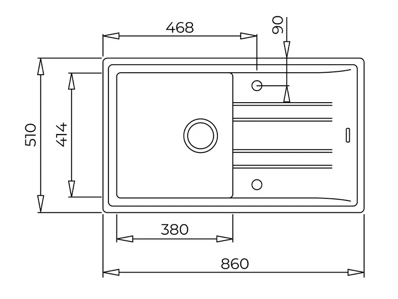 Кухонна мийка Teka - STONE 50 B-TG 1B 1D 115330020 - 2