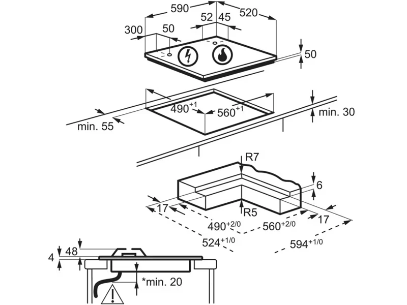 Варильна поверхня Electrolux - KDI 641723 K - 2