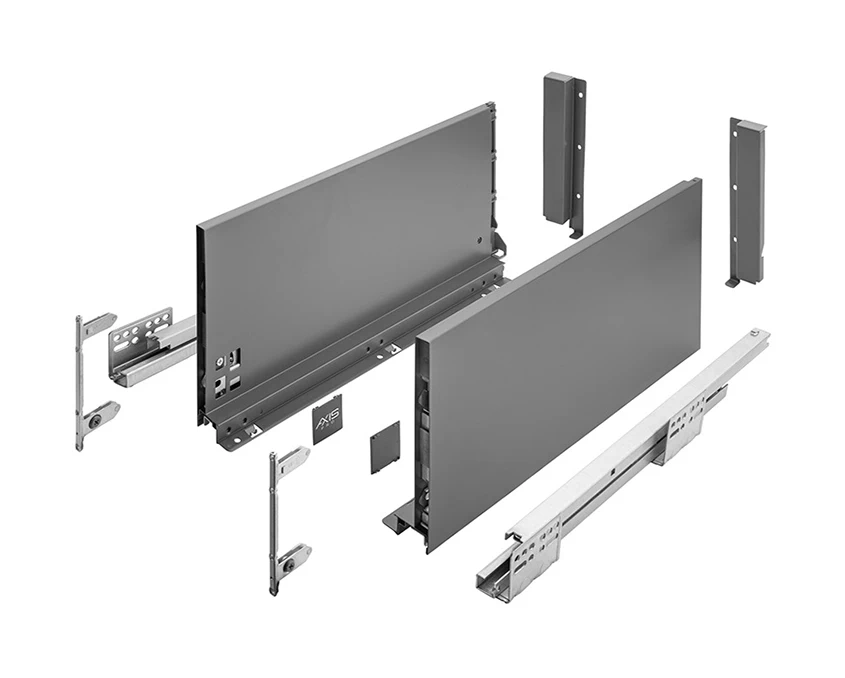 Висувна система GTV AXIS PRO Push to Open H-200мм L-450мм Антрацит