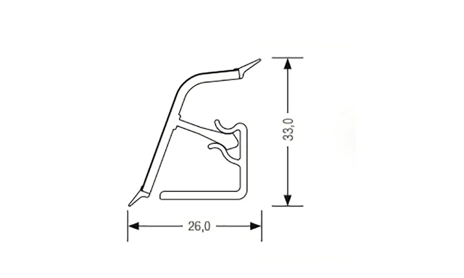 Плінтус кухонний LuxeForm 118 4200 мм Е003 Міріад білий 98102 - 2